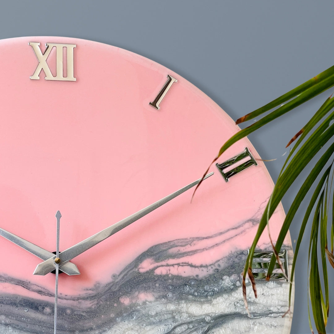 Blush Pink Silent Clock 27 Inches