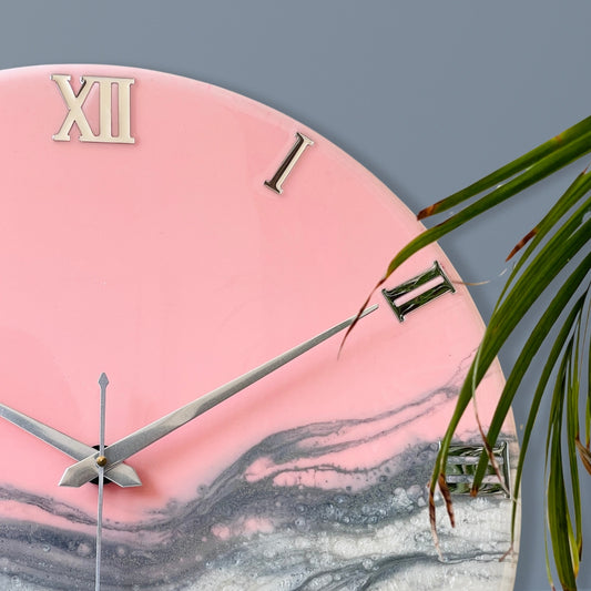 Blush Pink Silent Clock 27 Inches