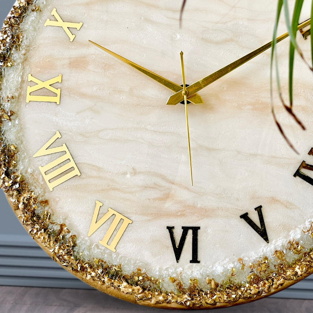 Bronze Rose Gold Silent Clock 27 Inches