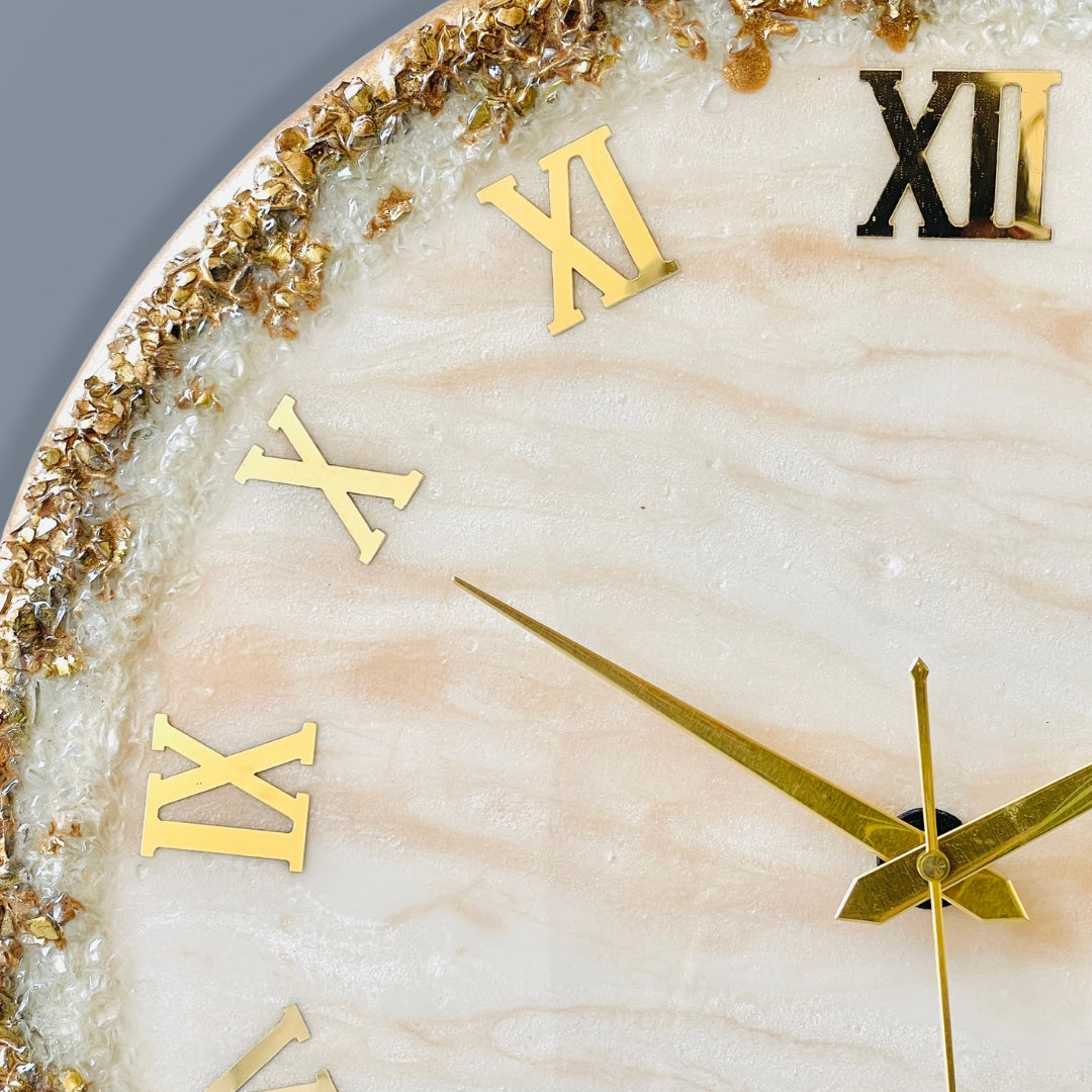 Bronze Rose Gold Silent Clock 27 Inches