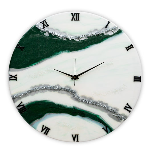 Ivy Handmade Resin Clock 17.5 Inches