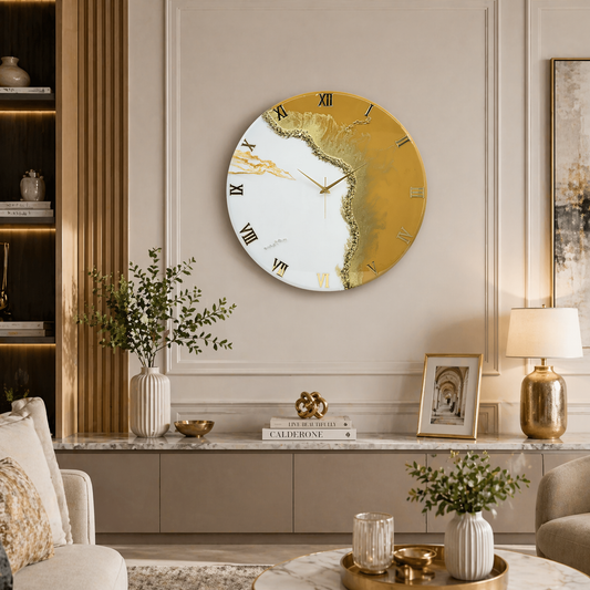 Fire Silent Clock 17.5 Inches