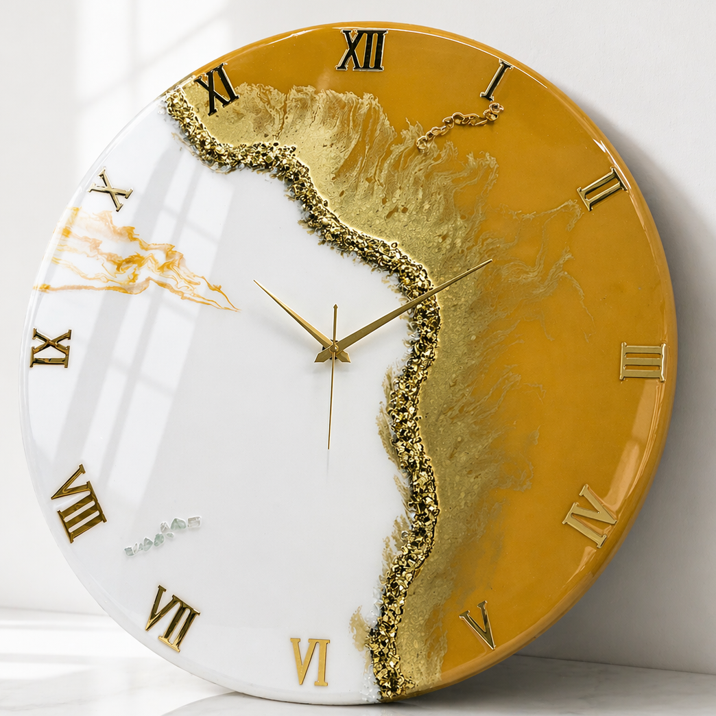 Fire Silent Clock 17.5 Inches