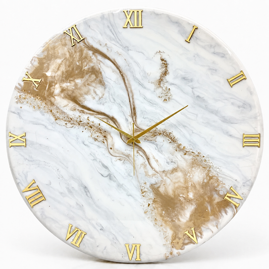 Beige Silent Clock 27 Inches