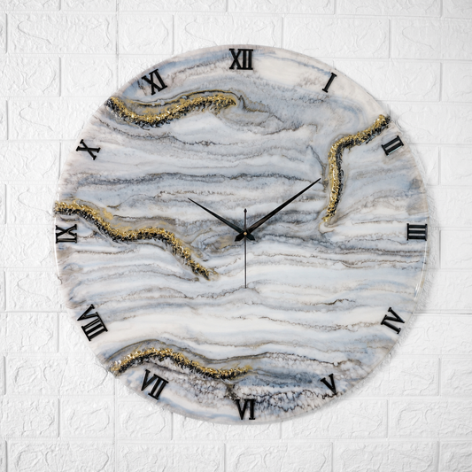 Black & White Desert Silent Wall Clock 27 Inches