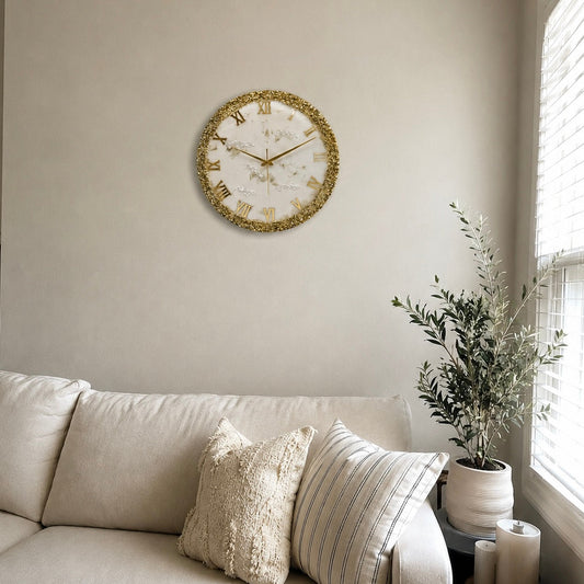 Golden Ring Clock 17.5 Inches