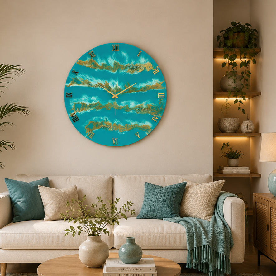 Golden Oasis Clock 27 inches