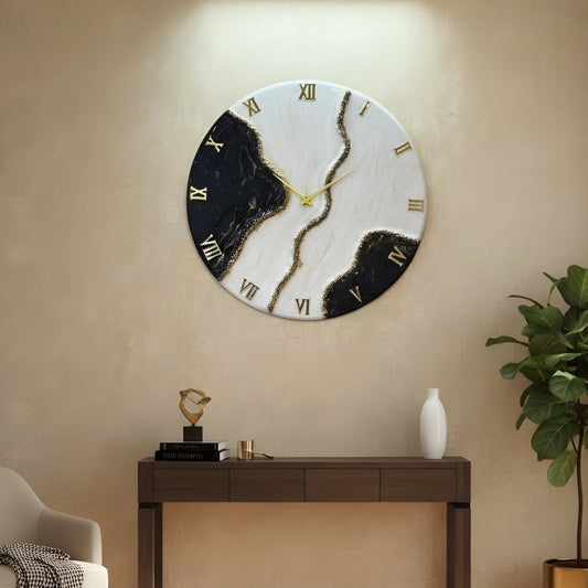 Rose Gold Geode Silent Clock 27 Inches