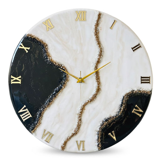 Rose Gold Geode Silent Clock 27 Inches