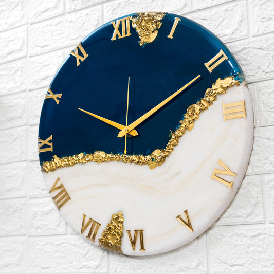 The Blue Peak Resin Clock 17.5 inches