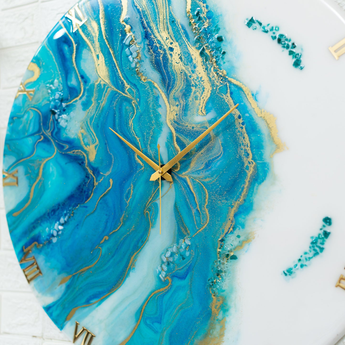 Neptune Resin Silent Wall Clock 27 Inches