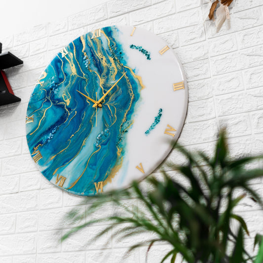 Neptune Resin Silent Wall Clock 27 Inches