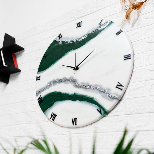 Ivy Handmade Resin Silent Wall Clock 27 Inches