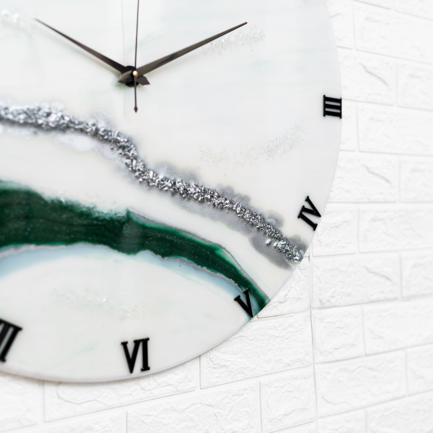 Ivy Handmade Resin Silent Wall Clock 27 Inches