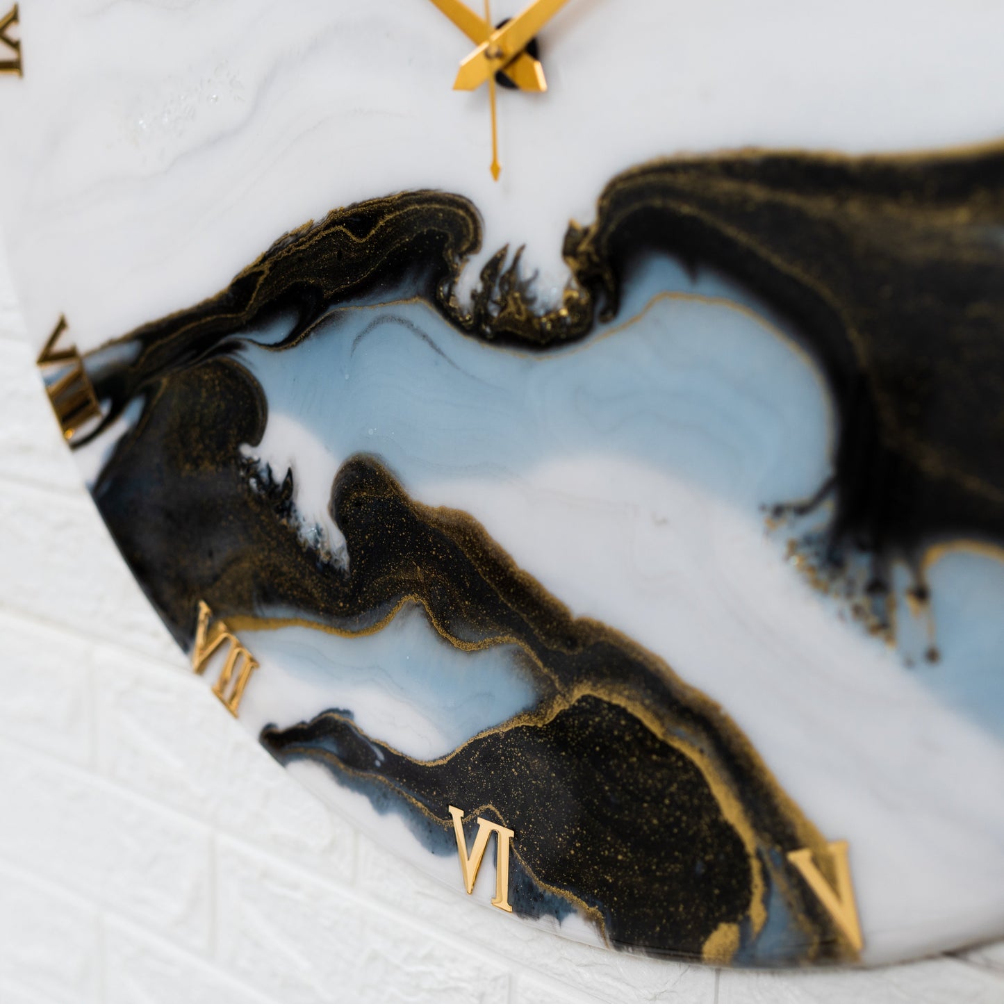 Black Falls Silent Wall Clock 27 Inches