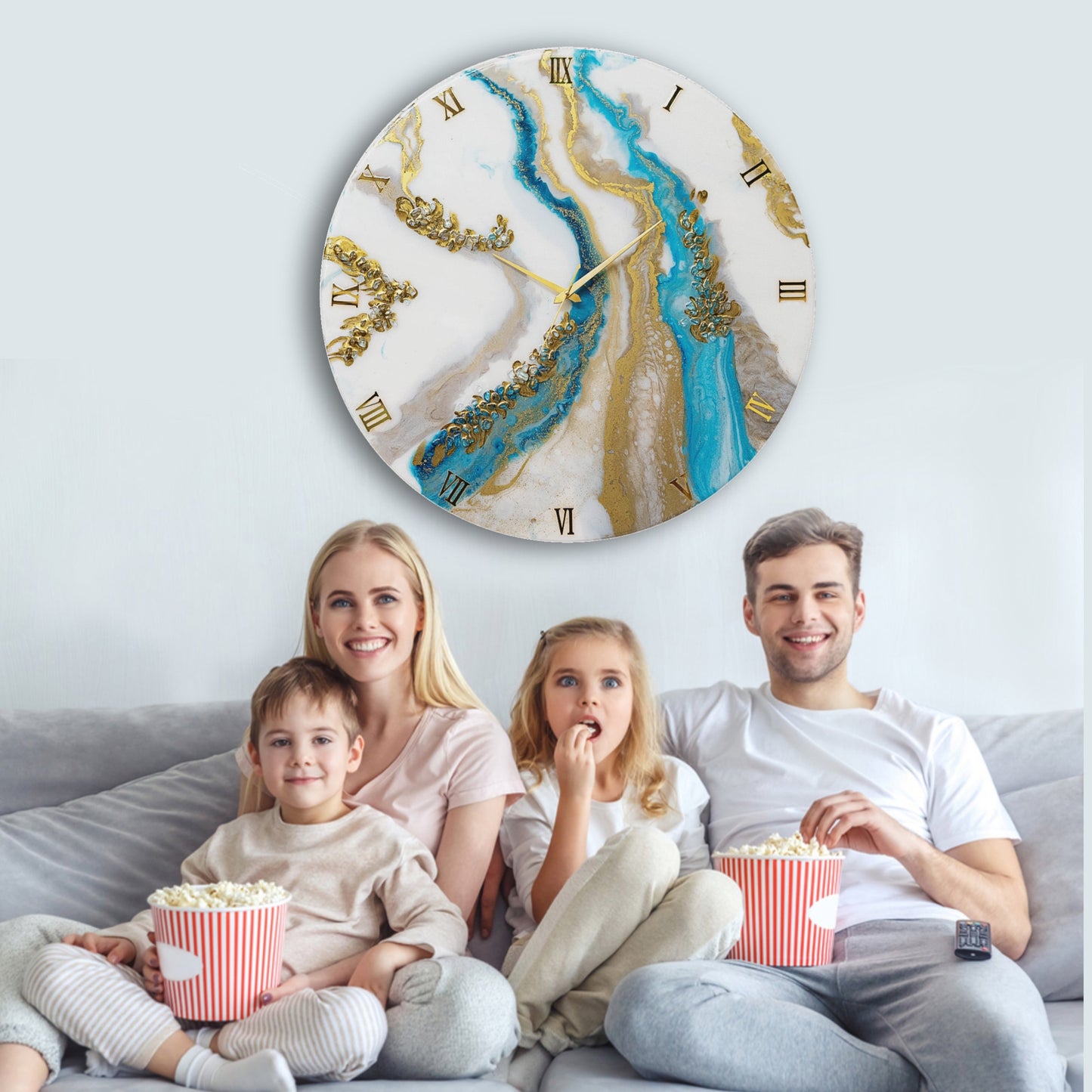 Calm Rivers Silent Wall Clock 27 Inches