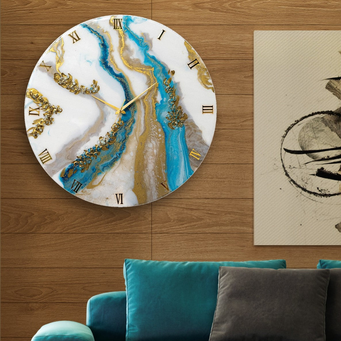 Calm Rivers Silent Wall Clock 27 Inches