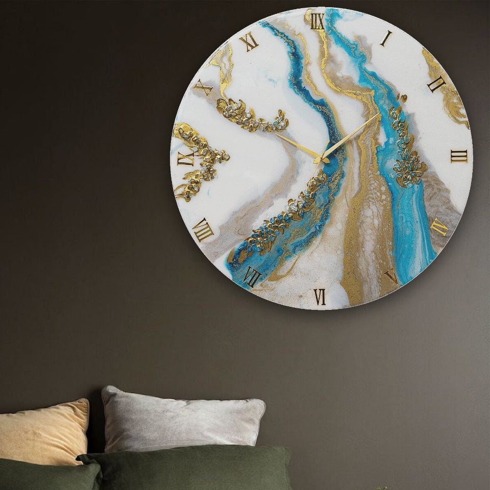 Calm Rivers Silent Wall Clock 27 Inches