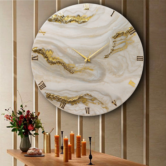 Creamy Desert Silent Wall Clock 27 Inches