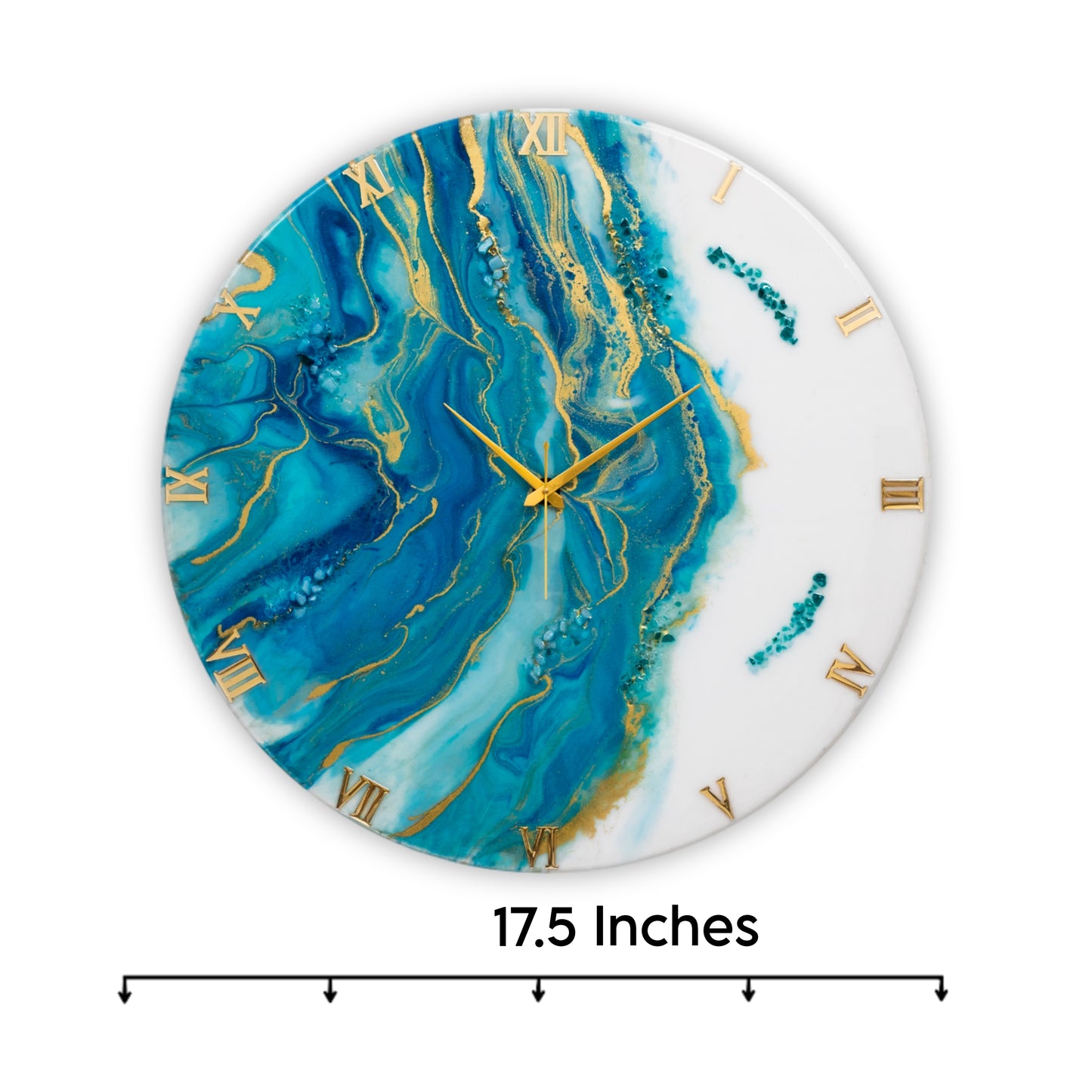 Neptune Resin Clock 17.5 Inches