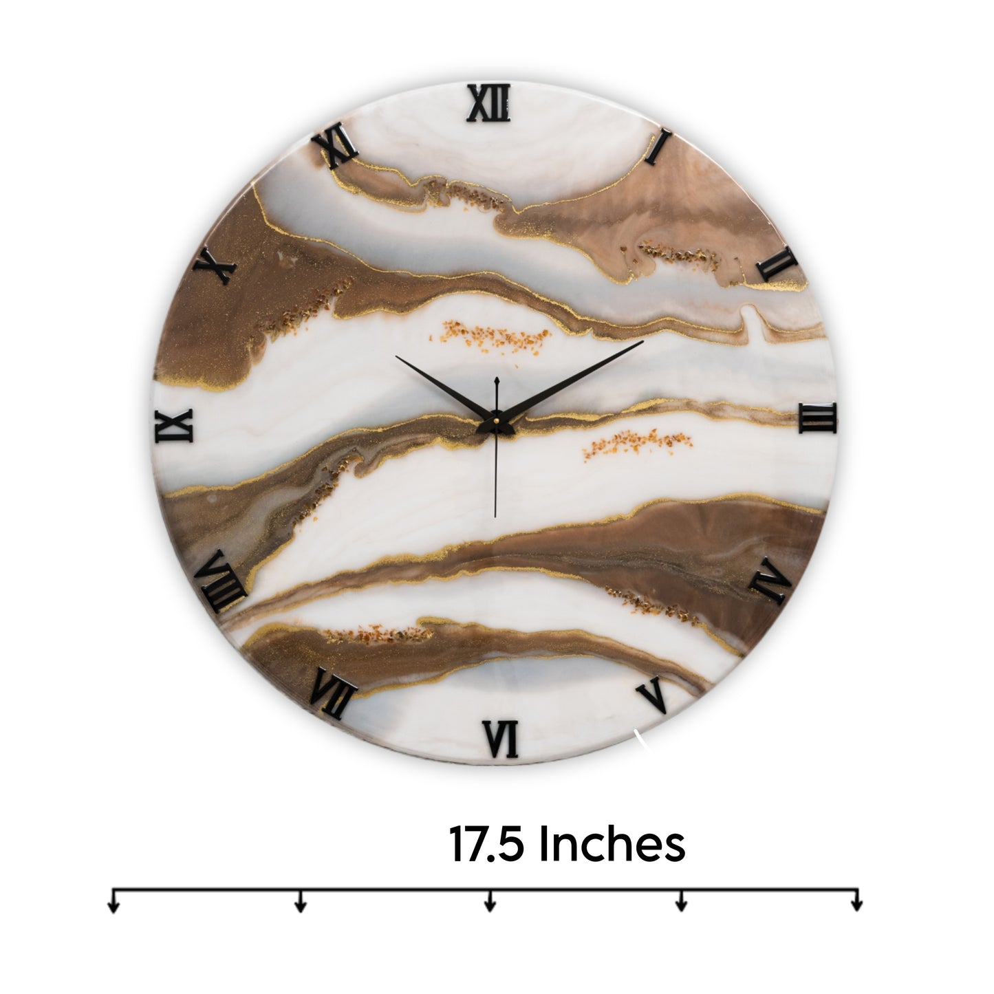 Choco Falls Handmade Resin Clock 17.5 Inches