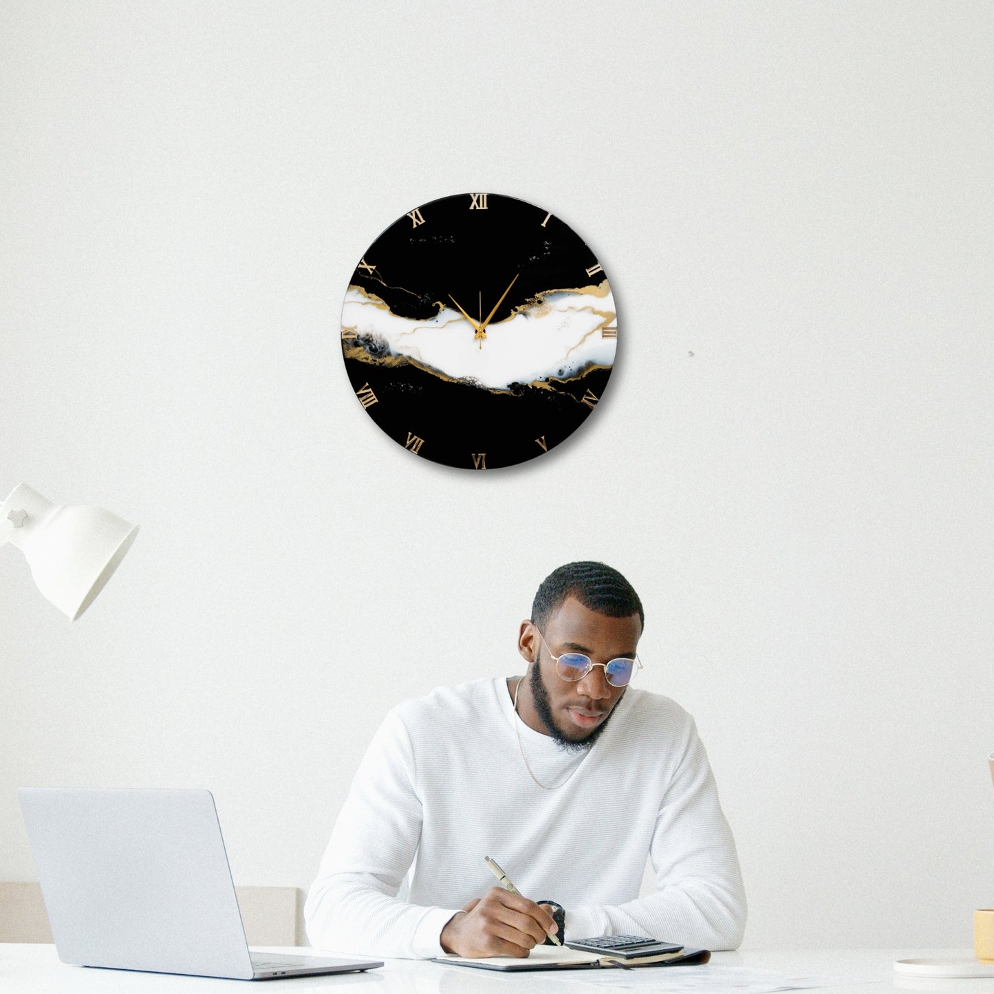 Harmony Resin Clock 17.5 Inches