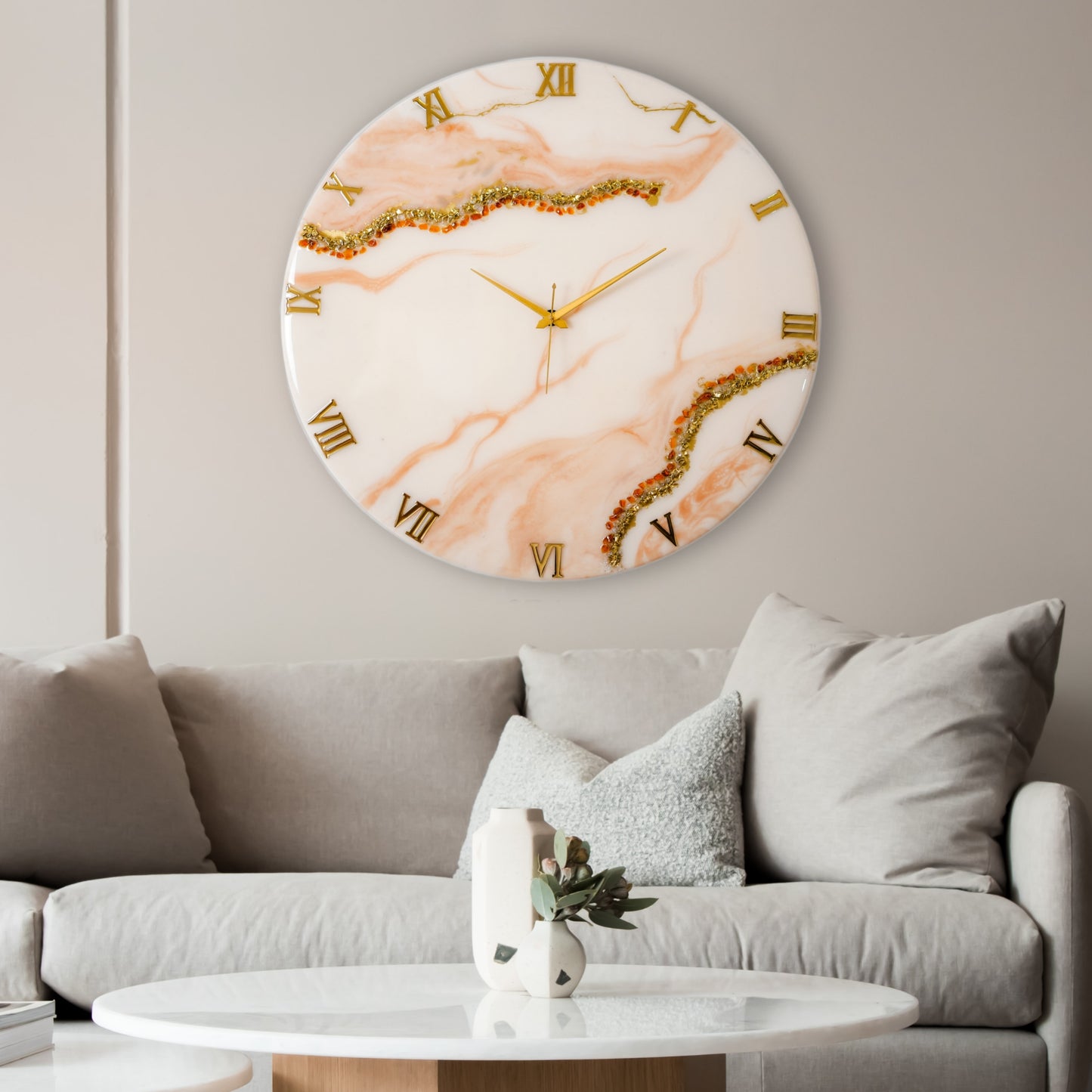 Flames Large Silent Wall Clock 27 Inches
