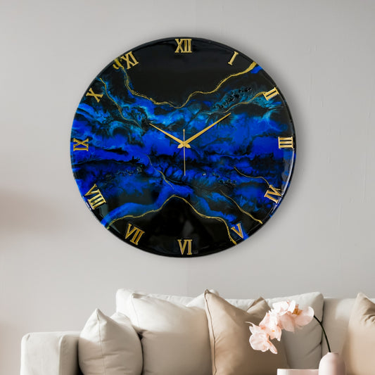 Deep Ocean Silent Wall Clock 27 Inches