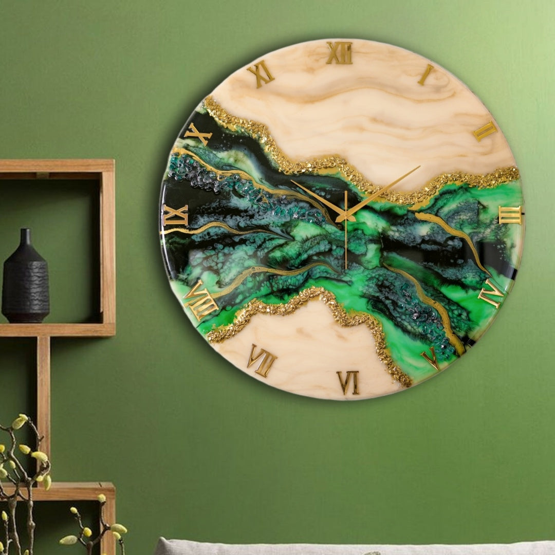 Green Pond Silent Wall Clock 27 Inches