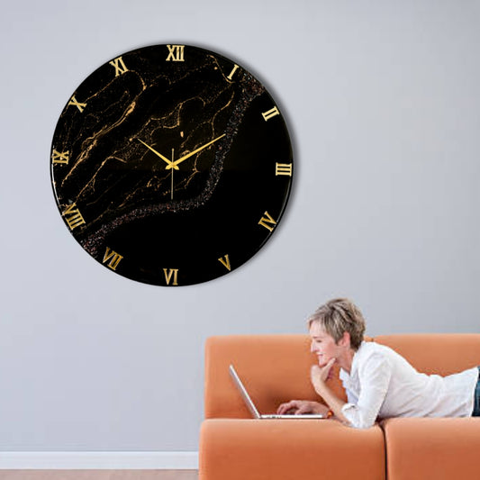 Black Stunner Silent Wall Clock 27 Inches