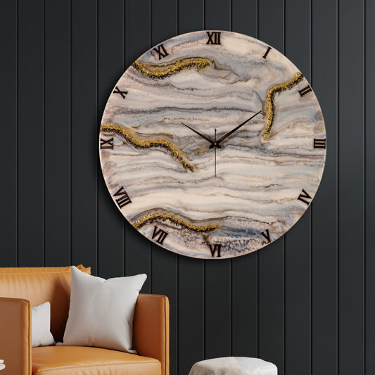 Black & White Desert Silent Wall Clock 27 Inches