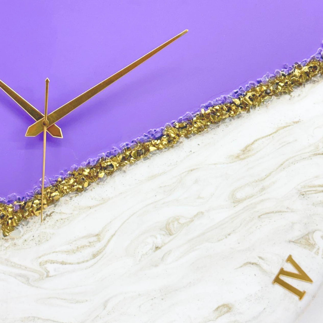 Purple Stone Clock 27 inches