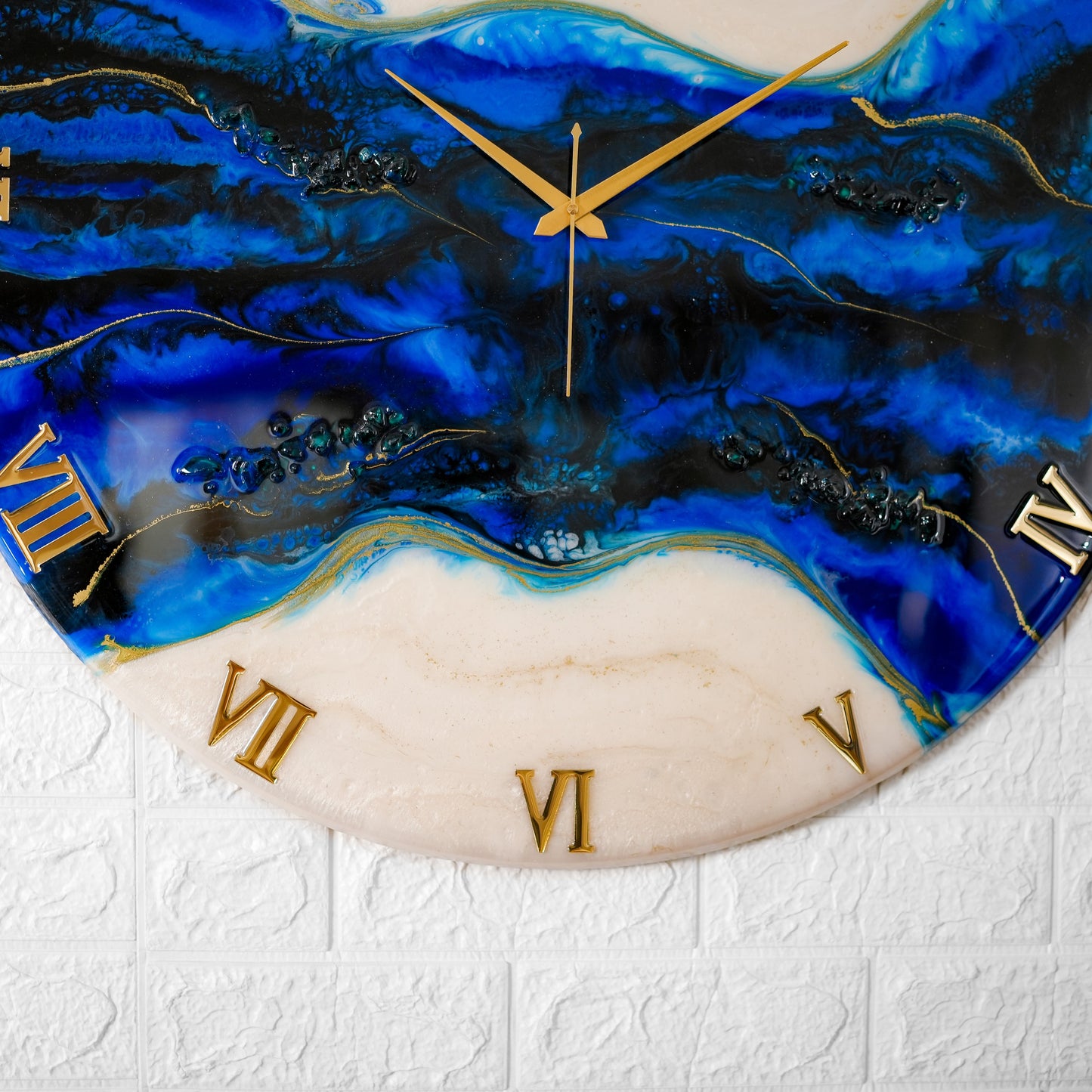 Blue Pond Silent Wall Clock 27 Inches