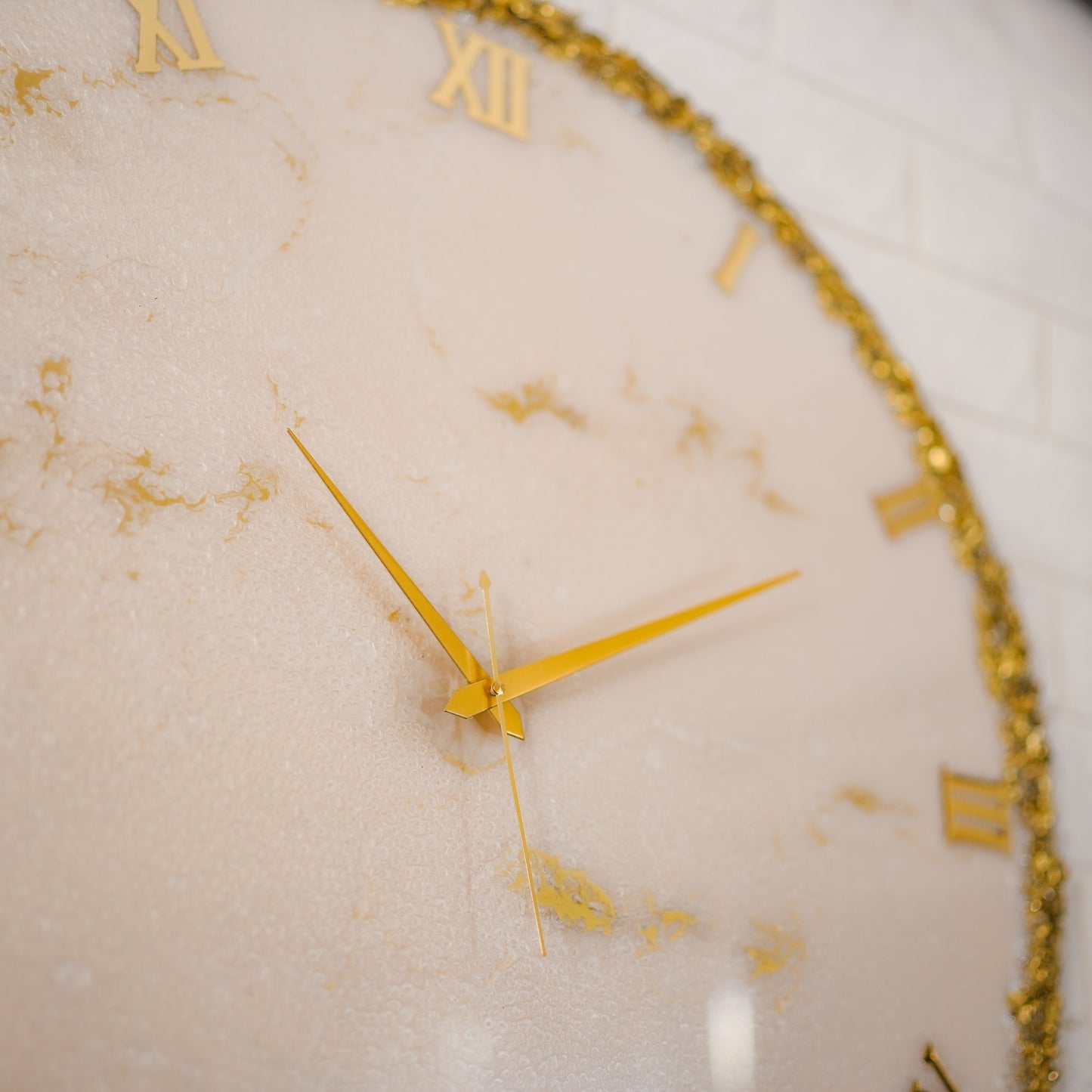 Golden Ring Silent Wall Clock 27 Inches