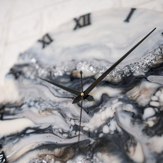 Black & White Silent Clock 27 inches