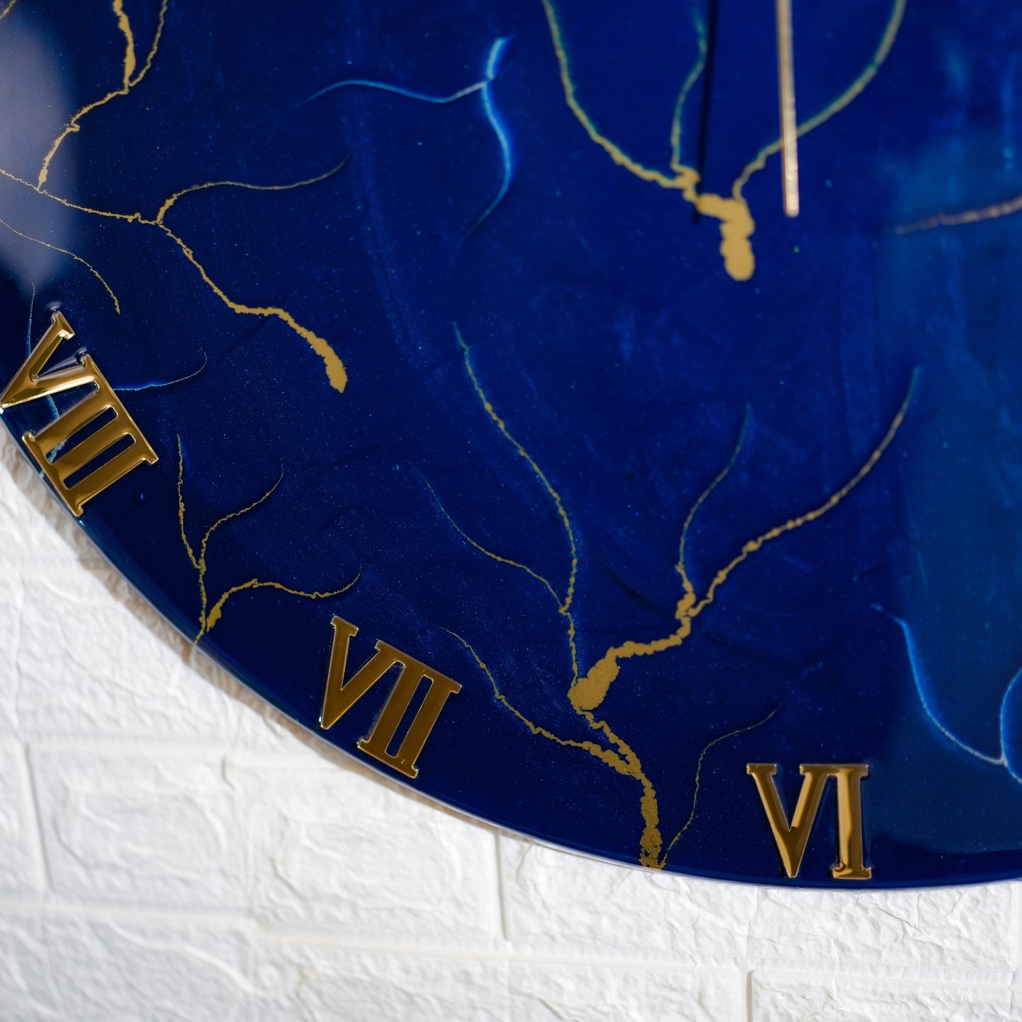 Blue Storm Medium Size Silent clock 17.5 Inches