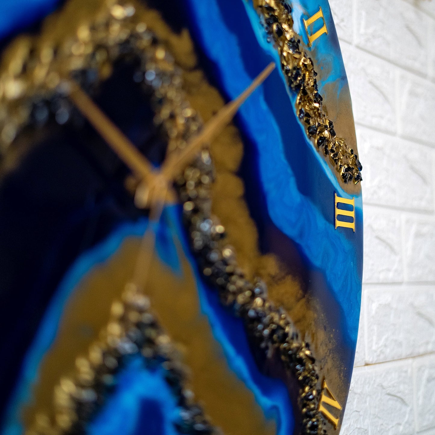 Blue Geode Wall Clock 27 Inches