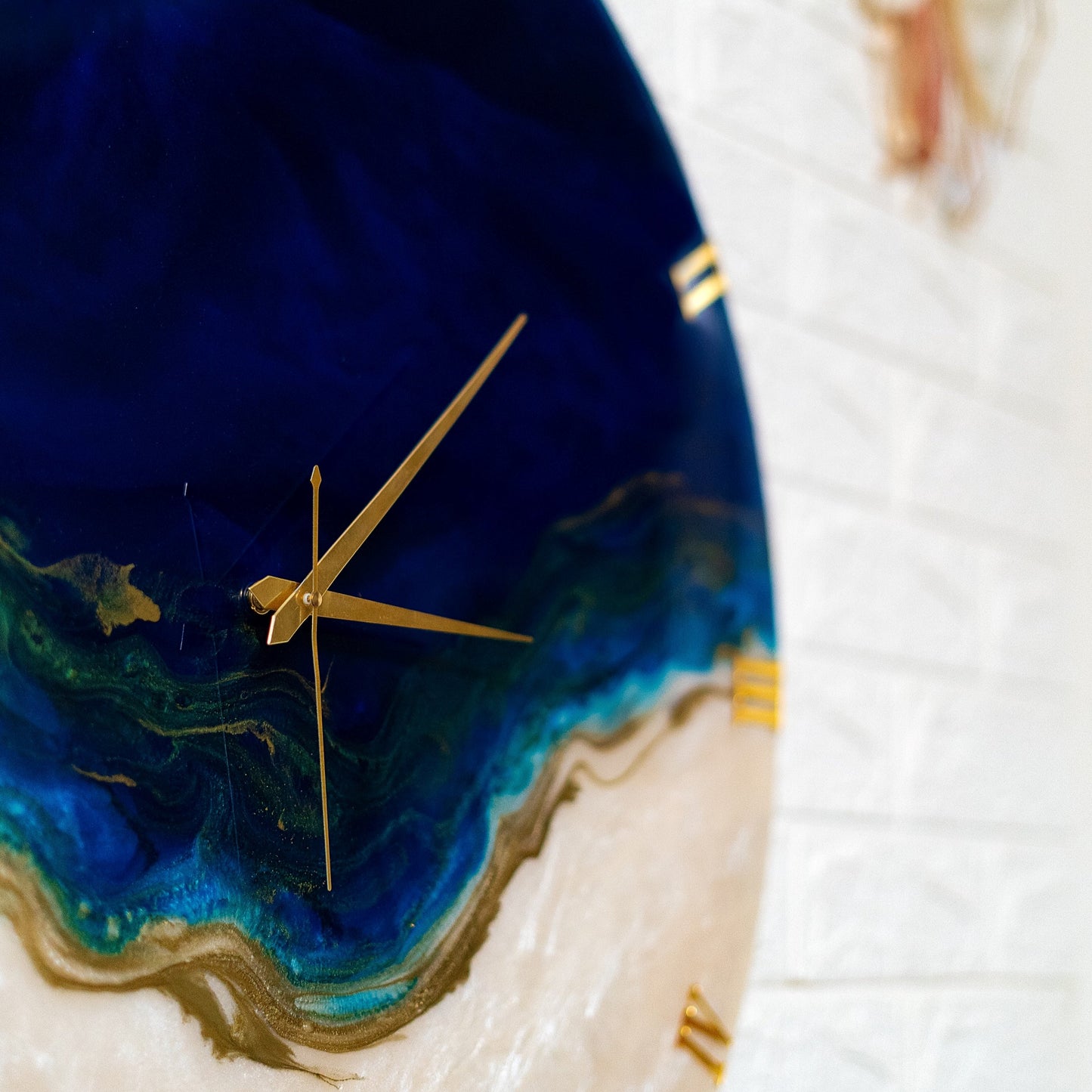 Silent Thunder Wall Clock Royal Blue 27 Inches