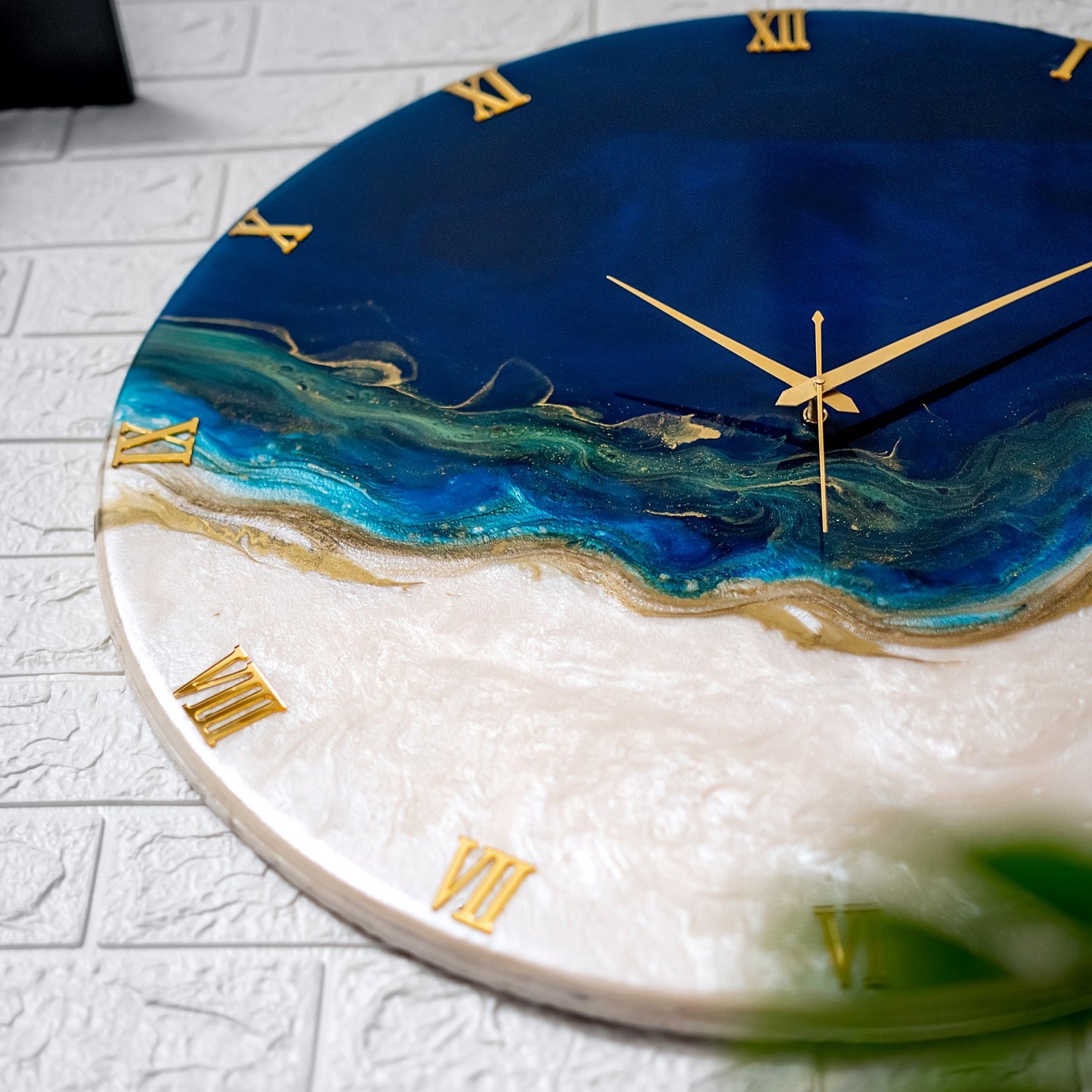 Silent Thunder Wall Clock Royal Blue 27 Inches