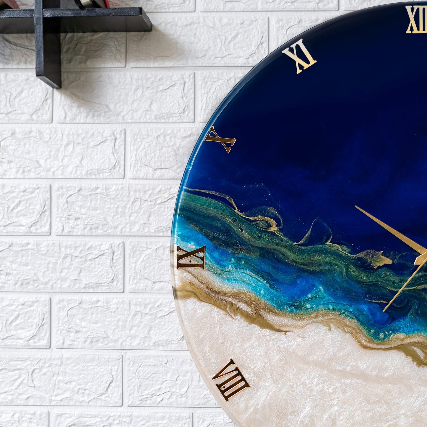Silent Thunder Wall Clock Royal Blue 27 Inches