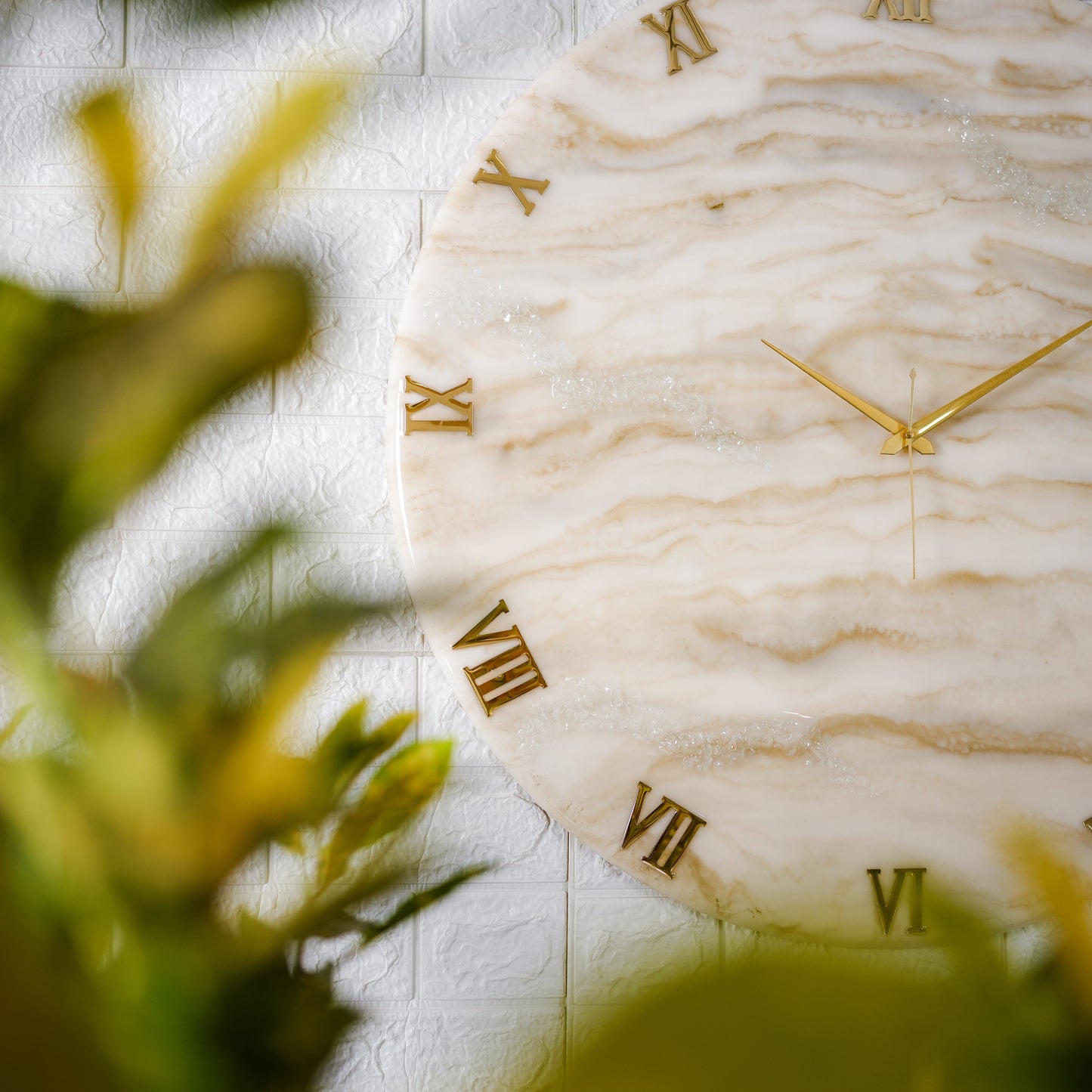 Golden Large Silent Wall Clock 27 Inches