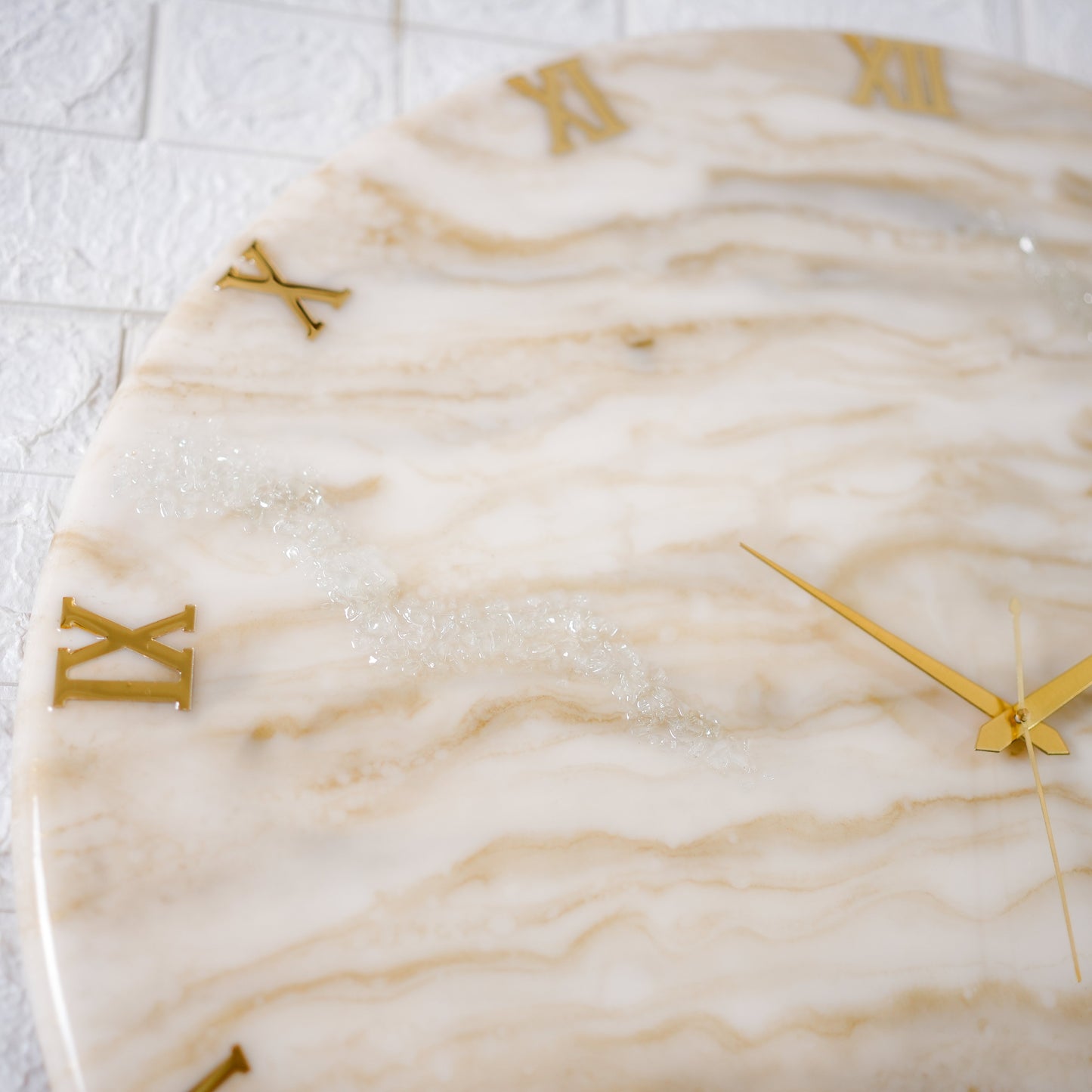 Golden Large Silent Wall Clock 27 Inches