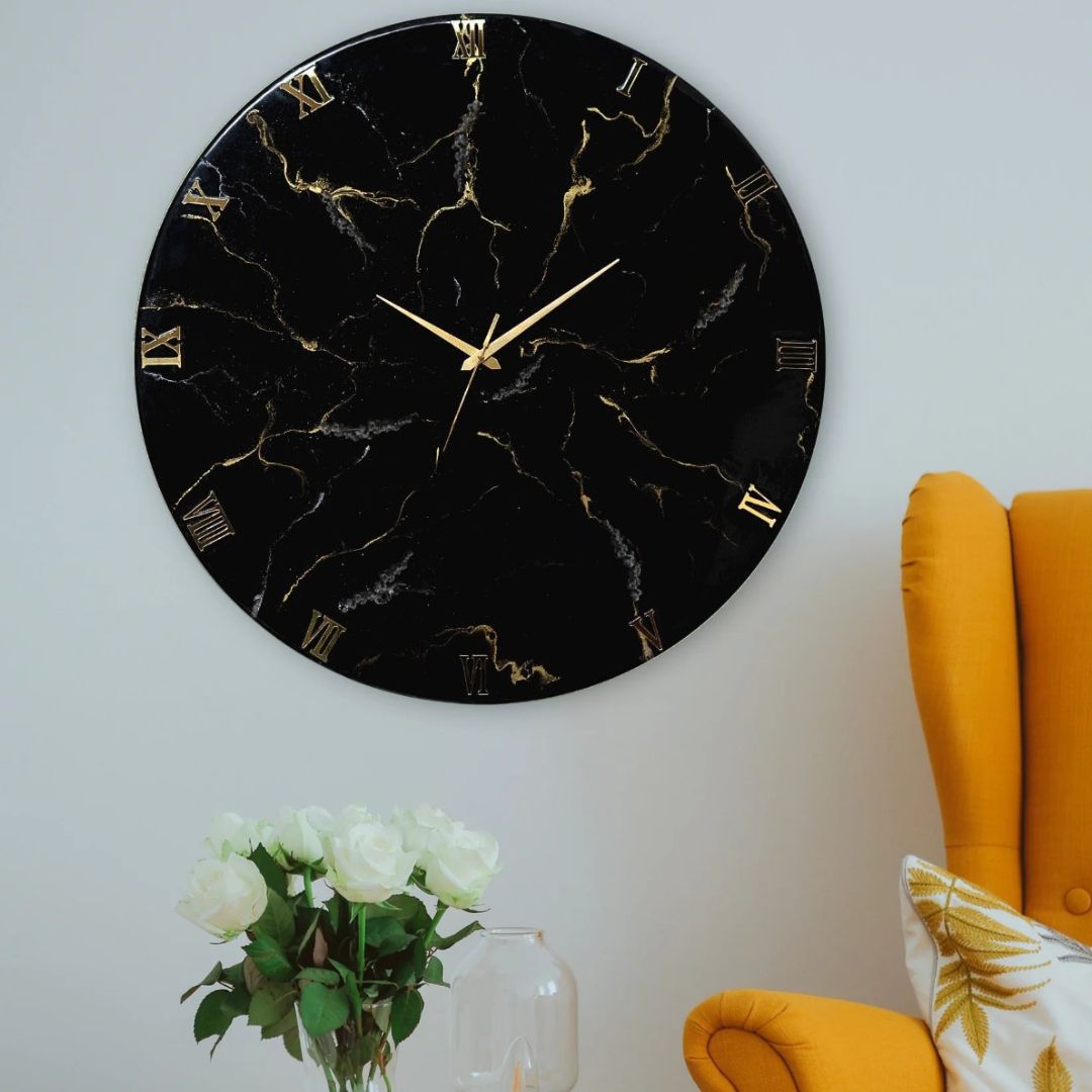 Black Lighting Finish Wall Clock 27 Inches