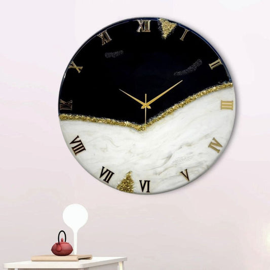 Black Peak Silent Wall Clock 27 Inches