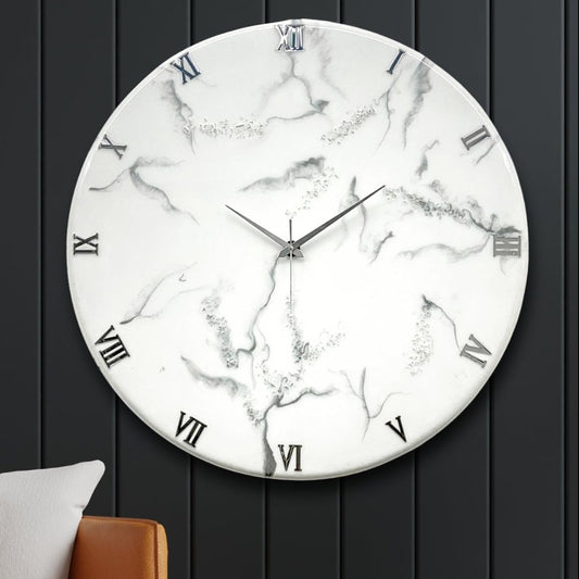 Silver Dust Silent Clock 27 inches
