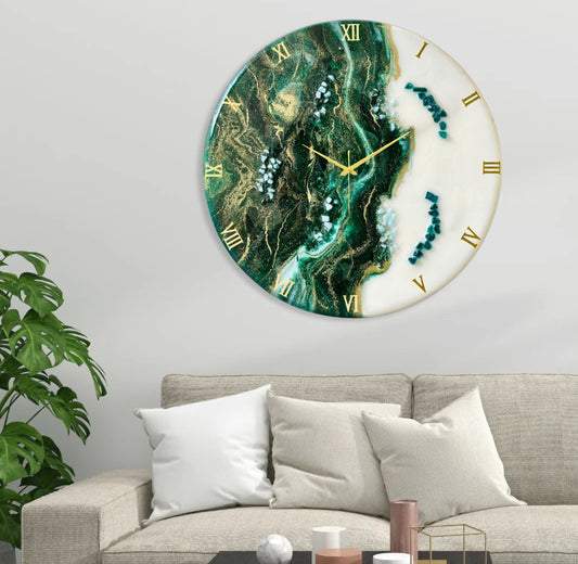 Green Neptune Silent Clock 27 Inches