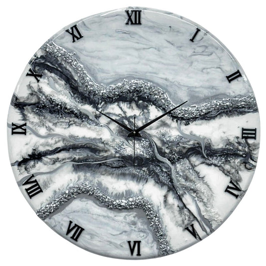 Black & White Silent Clock 27 inches