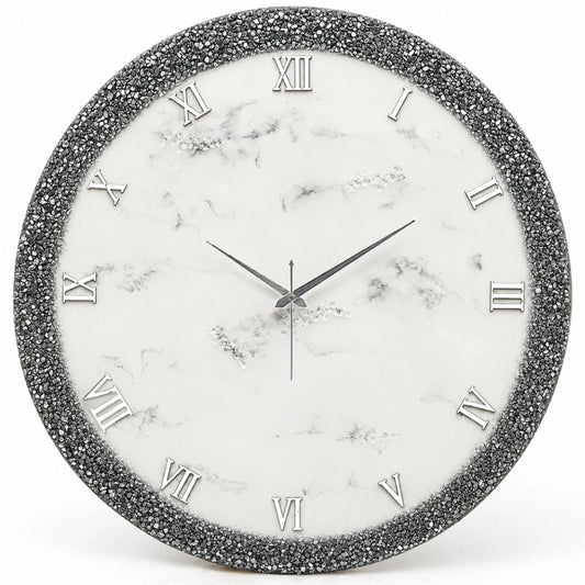 Silver Ring Clock 27 Inches