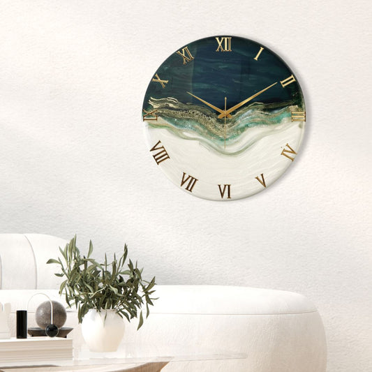 Green Eclipse Silent Clock 27 Inches