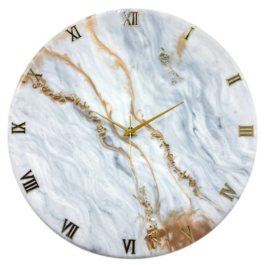 Beige Silent Clock 27 Inches